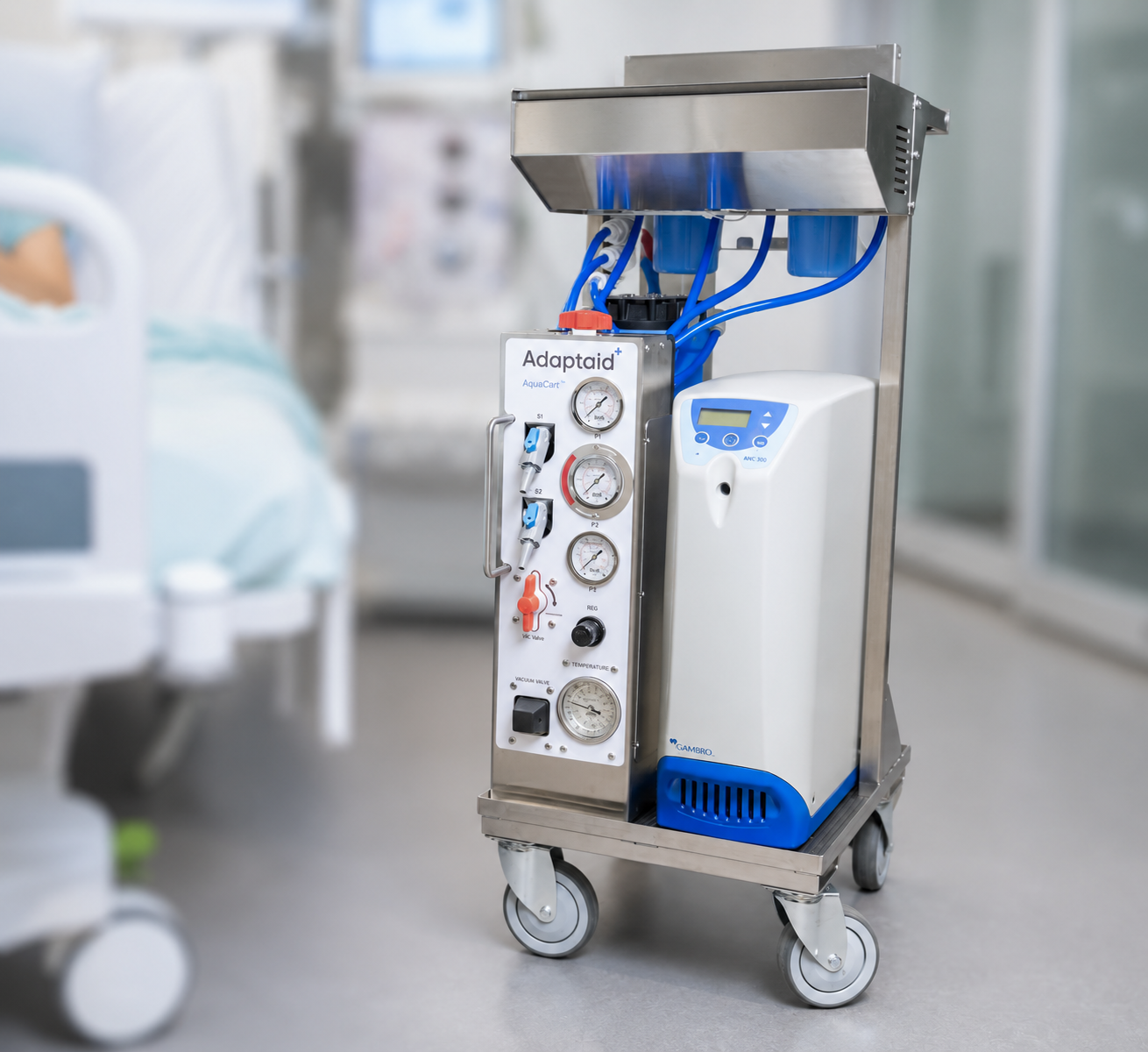 Aquacart chariot de traitement d'eau pour la dialyse