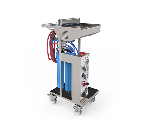 Chariot de filtration d'eau Aquacart pour traitement par dialyse avec filtre à charbon actif SLIM